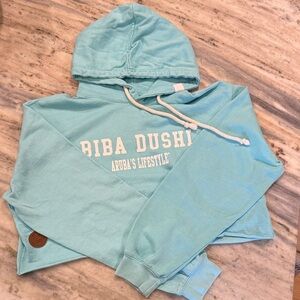 PopSurf.com Light Blue ARUBA Biba Dushi Hoodie crop hoodie